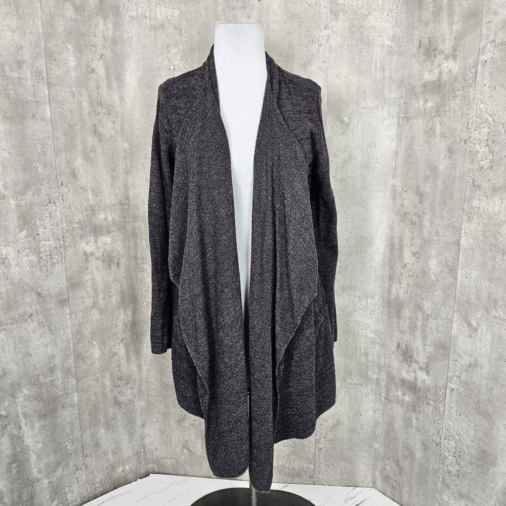 Barefoot Dreams Womens L/XL Java CozyChic Lite Island Wrap Drape Front Cardigan